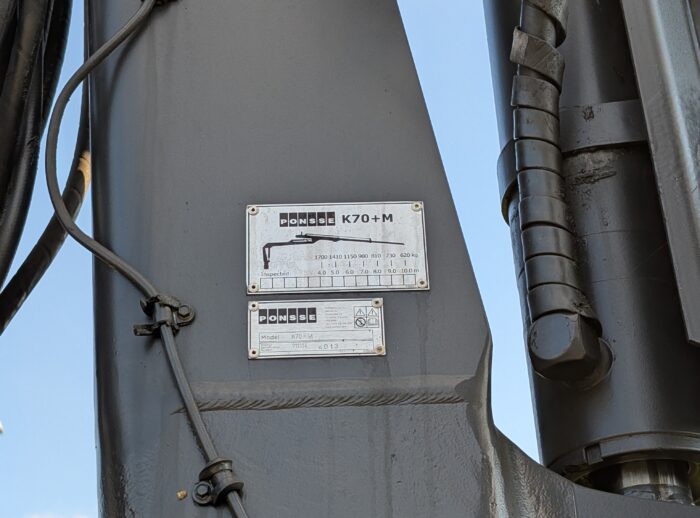 Typenschild des Krans PONSSE ELK 8W 2013 PONSSE ELK 8W 2013r. żuraw tabliczka