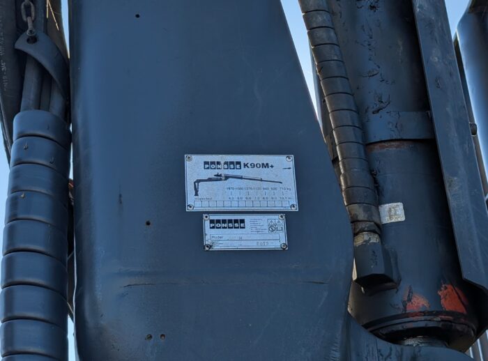 PONSSE BUFFALO 8W 2015r. żuraw tabliczka PONSSE BUFFALO 8W 2015r. żuraw tabliczka