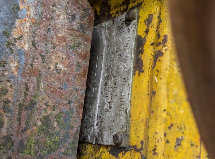 Harvester John Deere 1270D 2007r. tabliczka głowicy Harvester John Deere 1270D 2007r. tabliczka głowicy